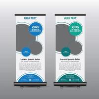 Kids School Admission Roll Up Banner vector