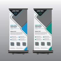 Kids School Admission Roll Up Banner vector