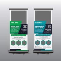 Conference Roll Up Banner Design vector