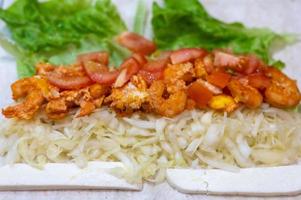 fast food homemade shrimp roll photo