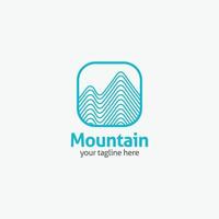 ilustración de diseño de vector de logotipo de montaña