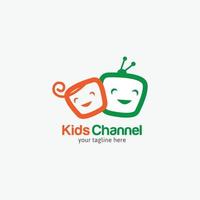 ilustración de diseño de vector de logotipo de canal de niños