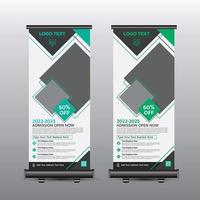 Kids School Admission Roll Up Banner vector