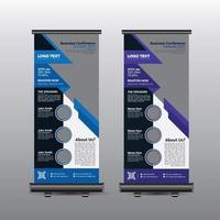 Conference Roll Up Banner Design vector