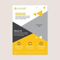 Corporate business annual report brochure flyer design. vector