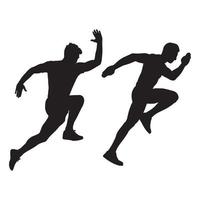ilustración vectorial de atletas corredores vector