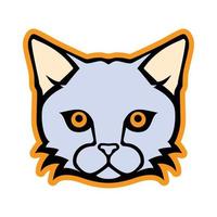 cat head mascot esport logo vector