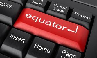 equator word on red keyboard button photo