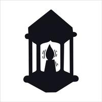 Arabic Lantern Silhouette Shape Doodle Illustration vector