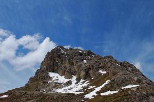 rocky mountain with sky photo