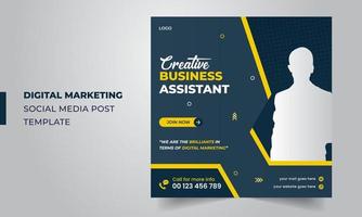 Digital marketing social media post or banner design vector