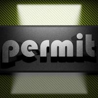 permit word of iron on carbon photo