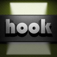 hook word of iron on carbon photo