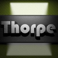 Thorpe word of iron on carbon photo