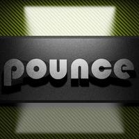 pounce word of iron on carbon photo