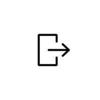 Logout, Sign Out Icon Vector in Line Style