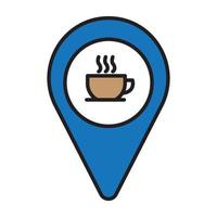 cafetería para sitio web, símbolo, presentación vector
