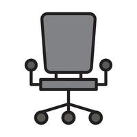 icono de silla de oficina para sitio web, presentación, vector editable de símbolo