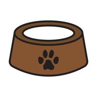 dog food plate icon for website, presentation, symbol editable vector