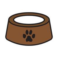 dog food plate icon for website, presentation, symbol editable vector