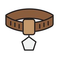 icono de mascota de cinturón para sitio web, presentación, vector editable de símbolo
