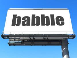 babble word on billboard photo