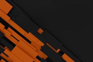 patrón de rayas de forma simple minimalista de geometría naranja claro abstracto con textura poligonal de tela realista en negro oscuro. foto