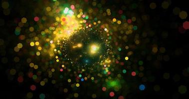 resumen amarillo claro galaxia desenfoque brillo espacio vintage elegante humo universo con estrella galaxia leche polvo de estrellas en galaxia negra. foto