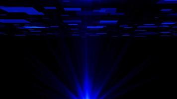digital dark blue futuristic modern tech stage room with digital architecture line around light spotlight on black. photo