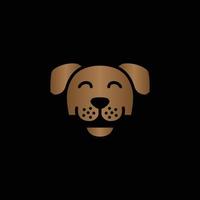 diseño de logotipo de cara de perro colorido creativo vector