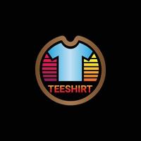 Creative colorful unique tee shirt design logo vector