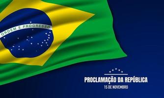 Brazil Republic Day Background. Vector Illustration.