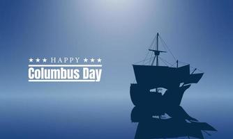 Columbus Day Background Design. Poster or Greeting Card. vector