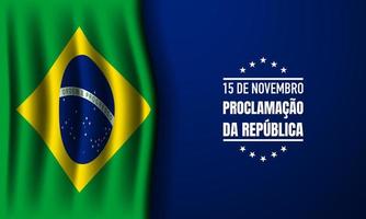 Brazil Republic Day Background. Vector Illustration.