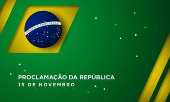 Brazil Republic Day Background. Vector Illustration.