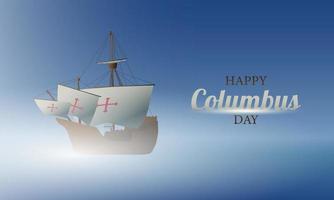 Columbus Day Background Design. Poster or Greeting Card. vector