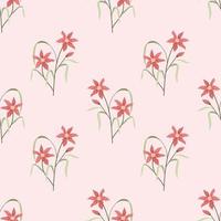 Seamless floral cartoon pattern vector