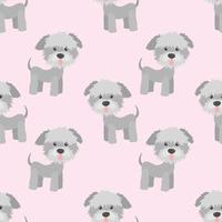 Seamless bobtail cartoon pattern vector