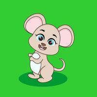 personaje de dibujos animados lindo ratón vector