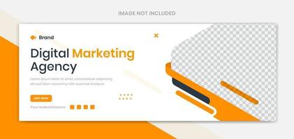 Modern corporate banner design template, creative shapes for company profile vector