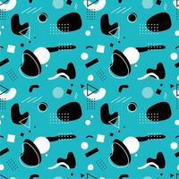 The seamless pattern design contains an attractive modern blue back style vector