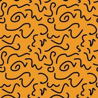 seamless pattern design striped in black and orange background vector