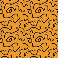 seamless pattern design striped in black and orange background vector