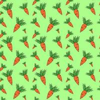 seamless pattern design of cute carrot illustrations vector
