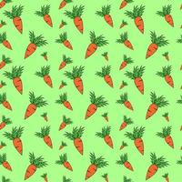 seamless pattern design of cute carrot illustrations vector