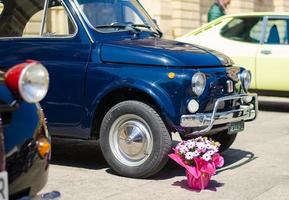 Lecce, Italy - April 23, 2017 Vintage classic retro automobiles cars in Italy photo