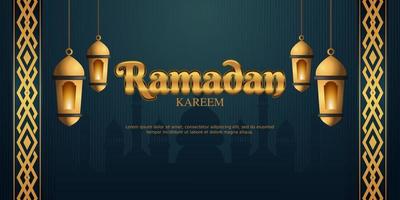 ramadan kareem and islamic background vector