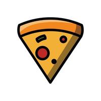 este es el icono de pizza vector
