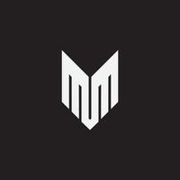 Initial letter MM monogram logo. vector