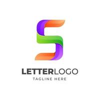 vector de diseño de logotipo colorido moderno de forma cuadrada de letra o